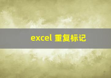 excel 重复标记